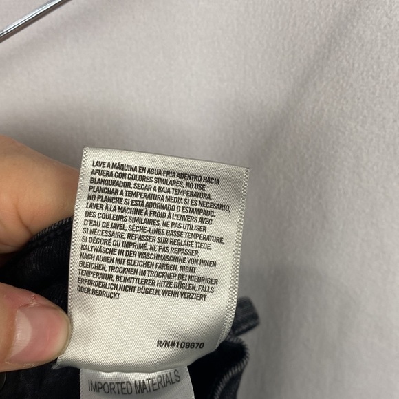 AGOLDE Sophie Mid Rise Skinny Crop Temple - Black Jeans - Size 28 - Picture 14 of 15